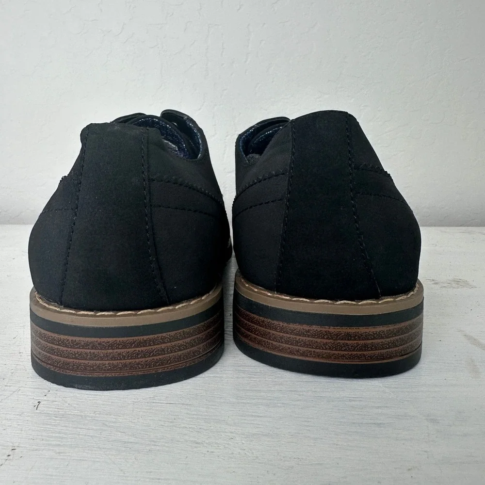 Perry Ellis Dress Shoes Mens 10W Jackson 2 Wide Black Ultra Foam Portfolio